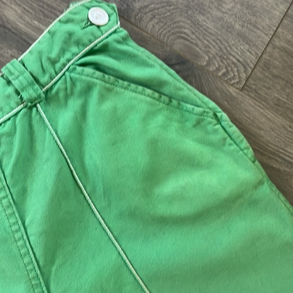 Vintage 1940s Topsail Light Grass Green Sanforized Clam Digger Capris Side Zip - Picture 4 of 16